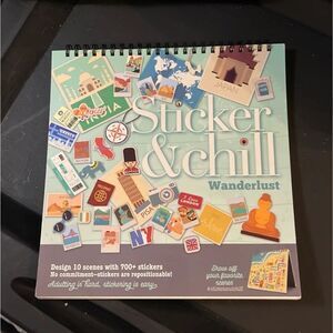 Nwt sticker activity book vinyl reusable wanderlust sensory adult book